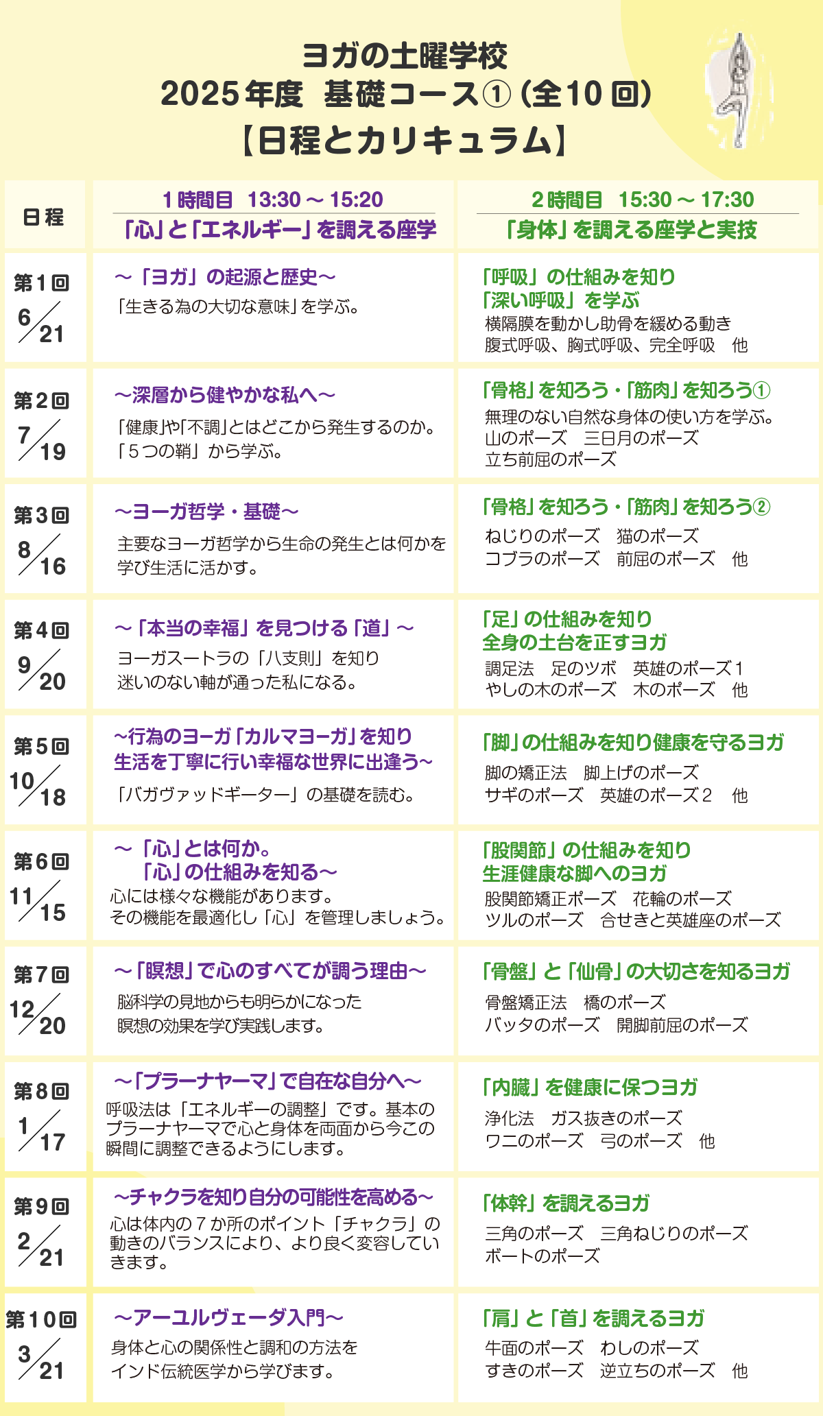 ヨガの土曜学校
